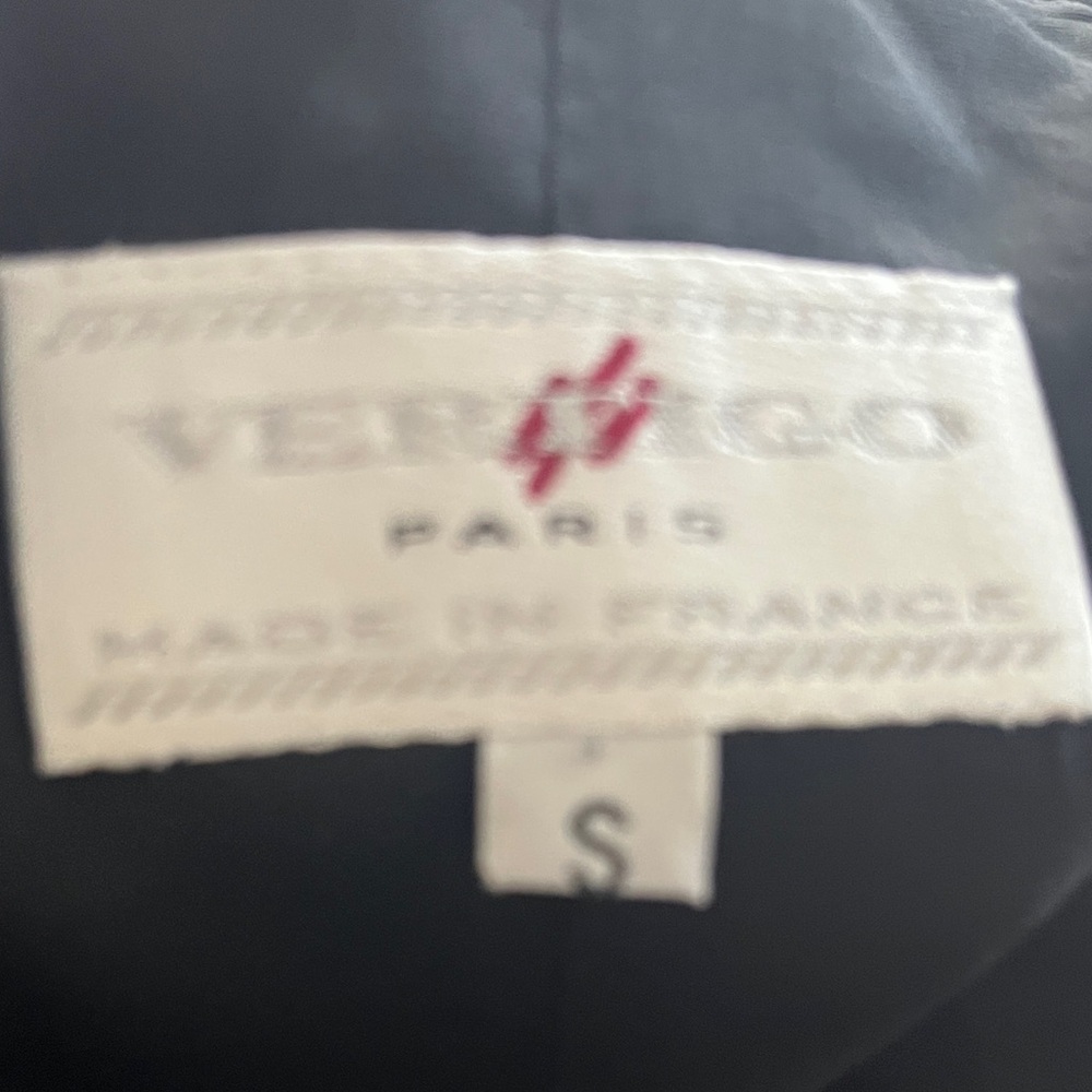 Vintage Retro Vertigo Black Blazer Jacket Fitted Elegant SZ S - Picture 6 of 6